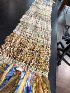 Handmade-Woven table runner / scarf