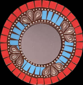 Orange & Turquoise Mirror