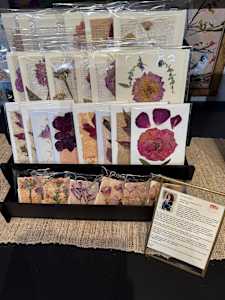 Pressed flower cards and tags