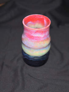 Vibrant Mother of Pearl Tumbler Vase
