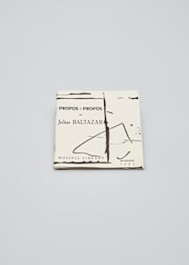 Propos à propos de Julius Baltazar