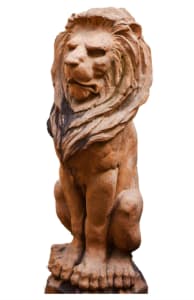 Antique French/ English Terra-Cotta Lion