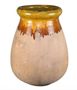 French Poterie Ravel Drip Glaze Jar