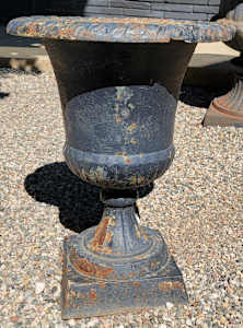 Leaf Edged Iron Urn