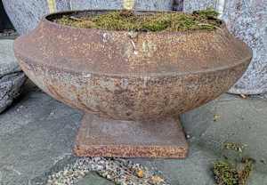 Kramer Bros. Iron Urn on Plinth