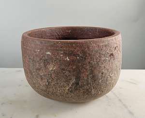 Aged Hand Carved Stone Bowl