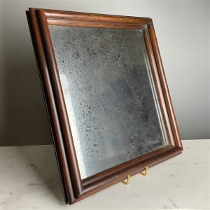 Antiqued Wood Frame Mirror 19"x17"