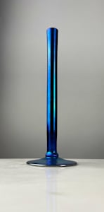 Steuben Glass Works Blue Aurene Bud Vase #2556