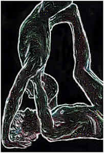 Painted Yoga 4 (From "According to the Order of Nature", series) mixed media, $200.  Buyer pays shipping.  Prints available, contact artist.