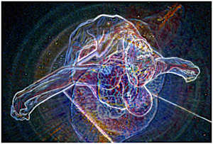 As Circles Ripple Out (From "According to the Order of Nature", series) mixed media, $200.  Buyer pays shipping.  Prints available, contact artist.