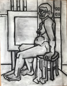 Cubist Nude in Studio