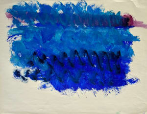 "Blue and Pink Abstract"
