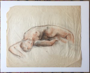 Female Nude Figure Study Estelle Levin Siegelaub