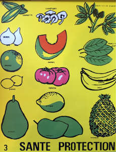 Vintage French Food Silkscreen "Sante Protection"
