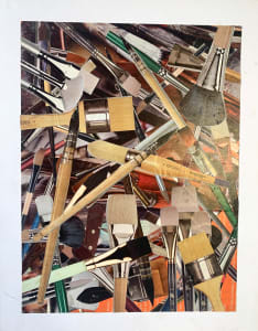 "Brushes" John Peters NYC Artist Collage