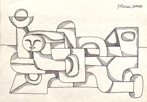"Face with Shapes"