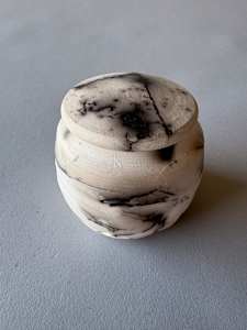 White Terra Sigilatta with Horsehair, Tea Caddy TC-3