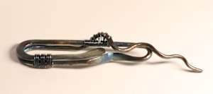 Forged Silver Pendant