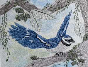 Blue Jay in a Feather Tree #1/5 Reproduction