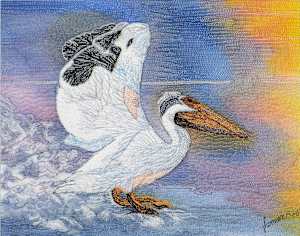 White Pelican Splashdown 11x14 Reproduction #4/10