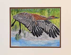 Crane in Flight Reproduction #1/1