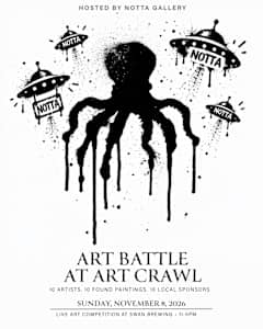 Art Battle  at ArtCrawl, hosted by Notta Gallery 