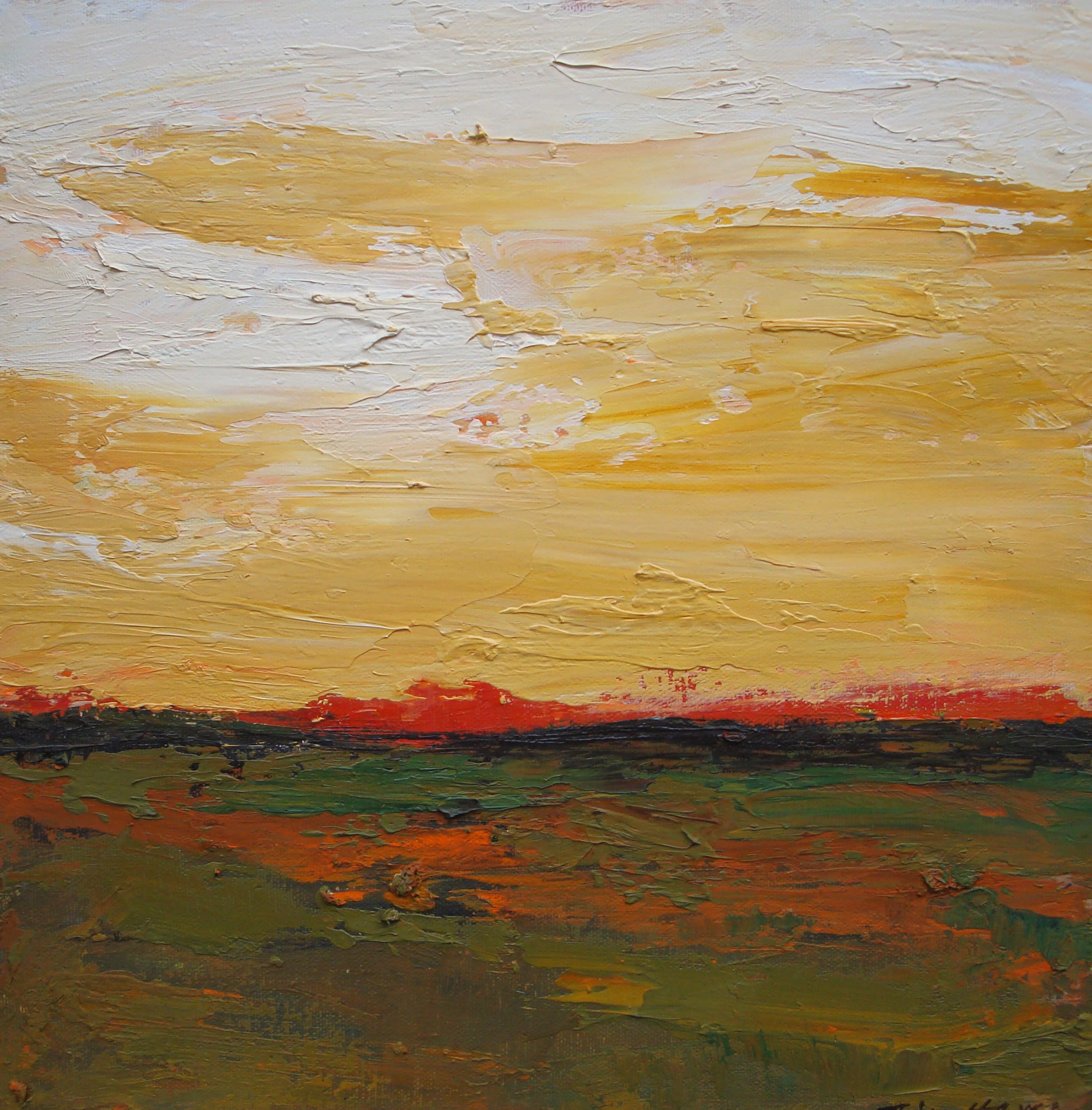 Abstract Golden Sky By Tim Howe Artwork Archive