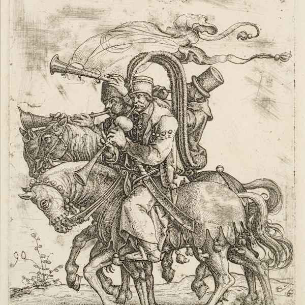 Un Trompette Turc et Deux Joueurs de Haut-Bois by Daniel Hopfer, Image 1.