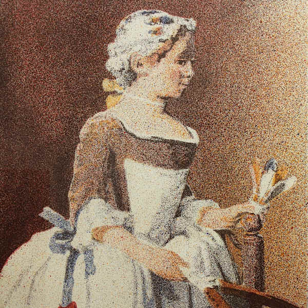 Girl with a Racquet and Shuttlecock by John Clem Clarke, Image 1.