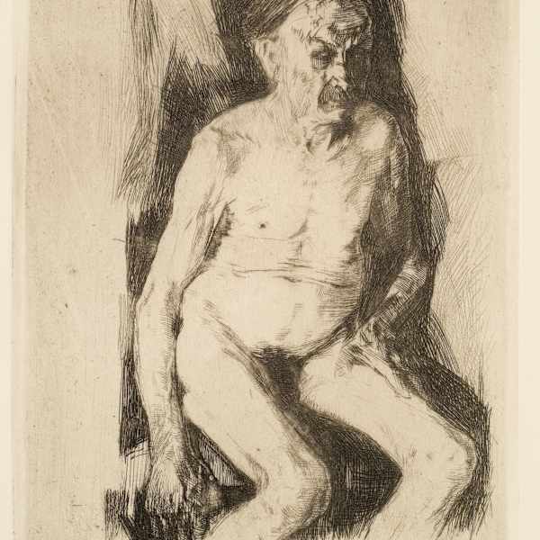 Sitzender Mannlicher Akt by Käthe Kollwitz, Image 1.