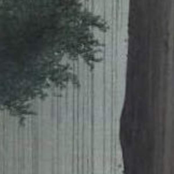 Egret on a High Branch in the Rain by Koho Shoda, Image 1.