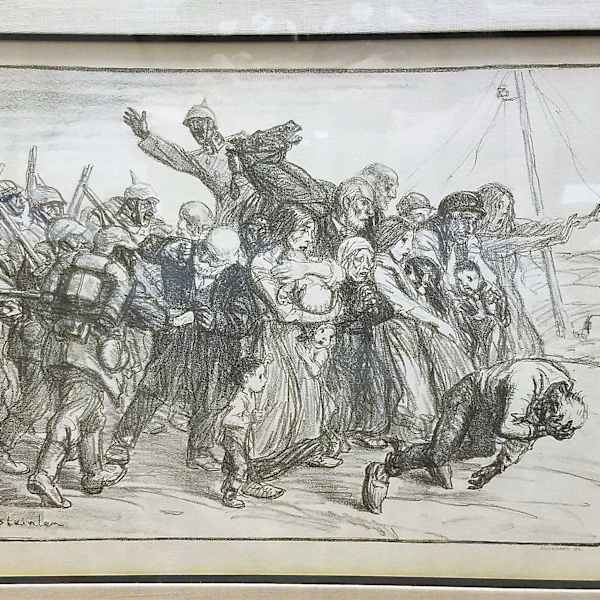 Burgers voortgedreven door soldaten (Civilians driven by soldiers) by André Devambez, Image 1.