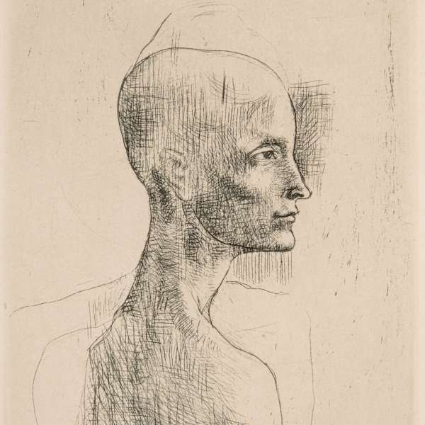 Buste d'Homme, from La Suite des Saltimbanques by Pablo Picasso, Image 1.