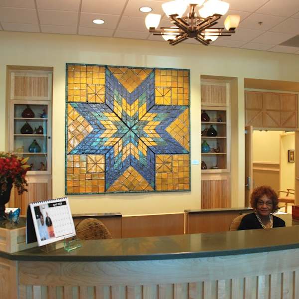 Clay quilt and clay panels by Helen Helwig, Image 9.