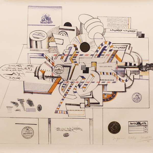 Via Air Mail by Saul Steinberg, Image 1.