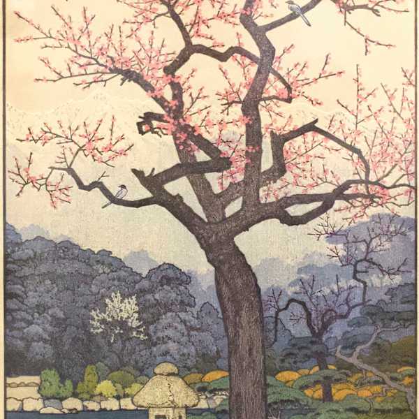 Plum Tree of the Friendly Garden by Yoshida Toshi, Image 1.