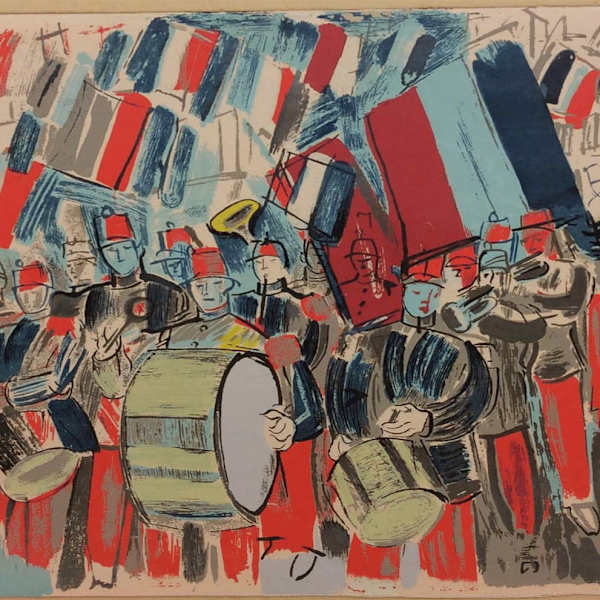 La fanfare, 14 juillet défilé militaire by Raoul Dufy, Image 1.