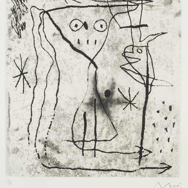 Jeune Fille Aux Deux Oiseaux by Joan Miró, Image 1.