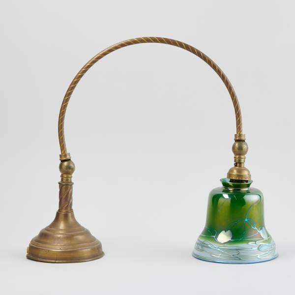 Green Desk Lamp and Shade by Larcomb & Wicht, Image 2.