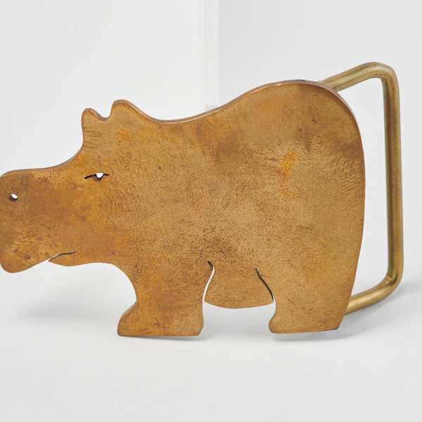Rhino Belt Buckle by Henry Derix, Image 3.