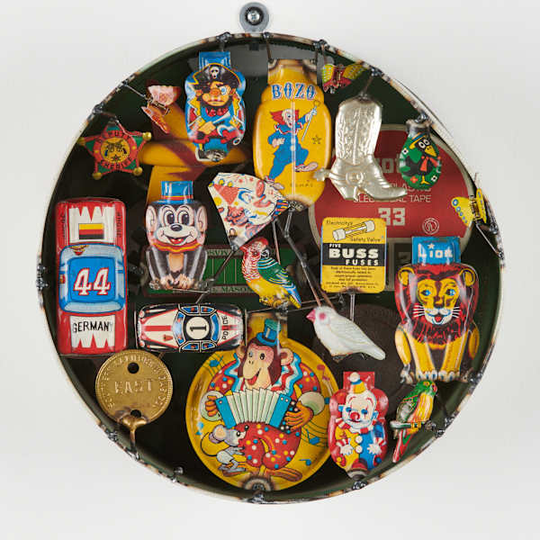 Wall Hanging in Cookie Tin by Pat Andrich, Image 3.