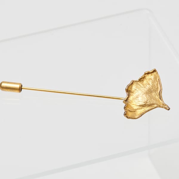 Ginko Leaf Pin by Mary Lou Cashman, Image 3.