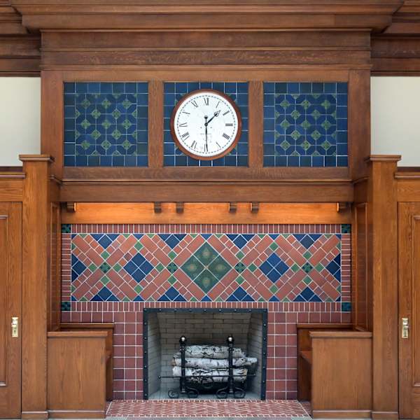 Fireplace Wall by Grueby Faience Company, Image 1.