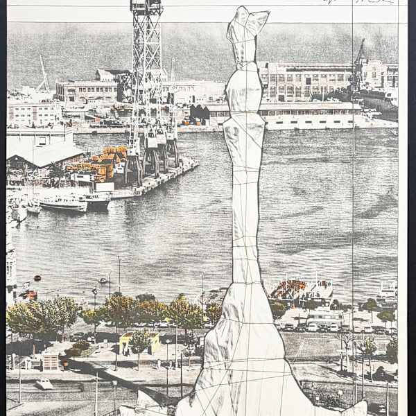 Wrapped Monument to Cristobal Colon, Project for Barcelona_Christo by Christo, Image 6.
