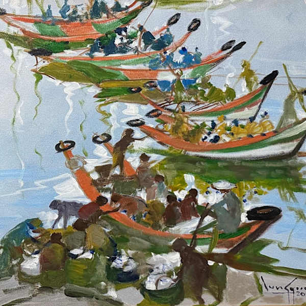 Approaching Time (2020) by Lun Gywe (1930-2025), Image 1.