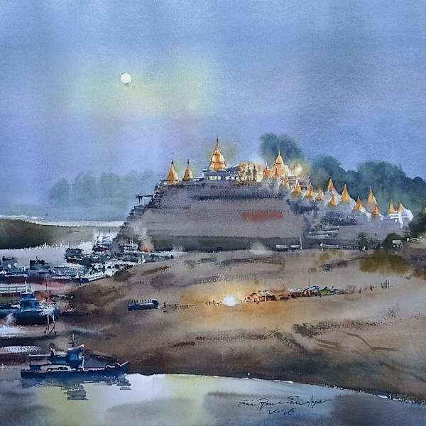 Moonlight over Shwe Kyat Kya Pagoda by Sai Pyae Sone Aye, Image 14.