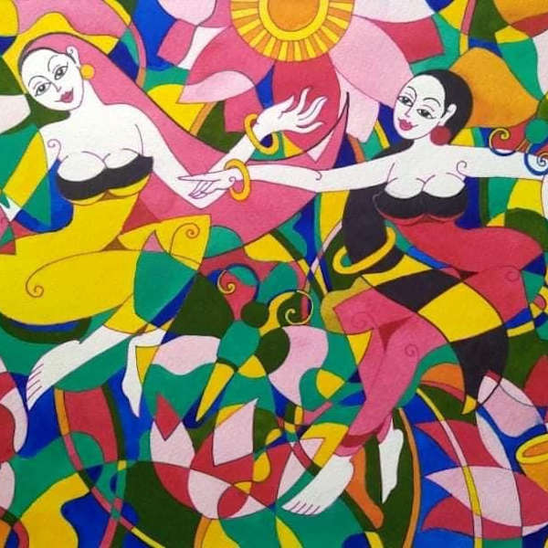 Ladies in Color by Aung Painting, Image 1.