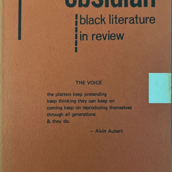 Obsidian: Black Literature in Review, Volume 3, No. 2 by Alvin Aubert, Image 1.