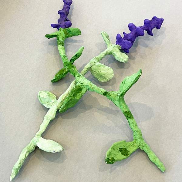 Lavender Wire Wculpture by Dean Masse, Image 1.