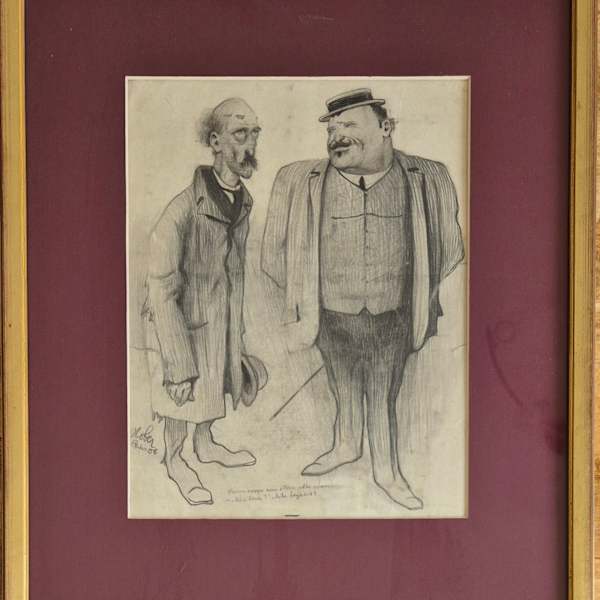 Zwei Männer in Paris (humoristisch) by . Hober, Image 1.